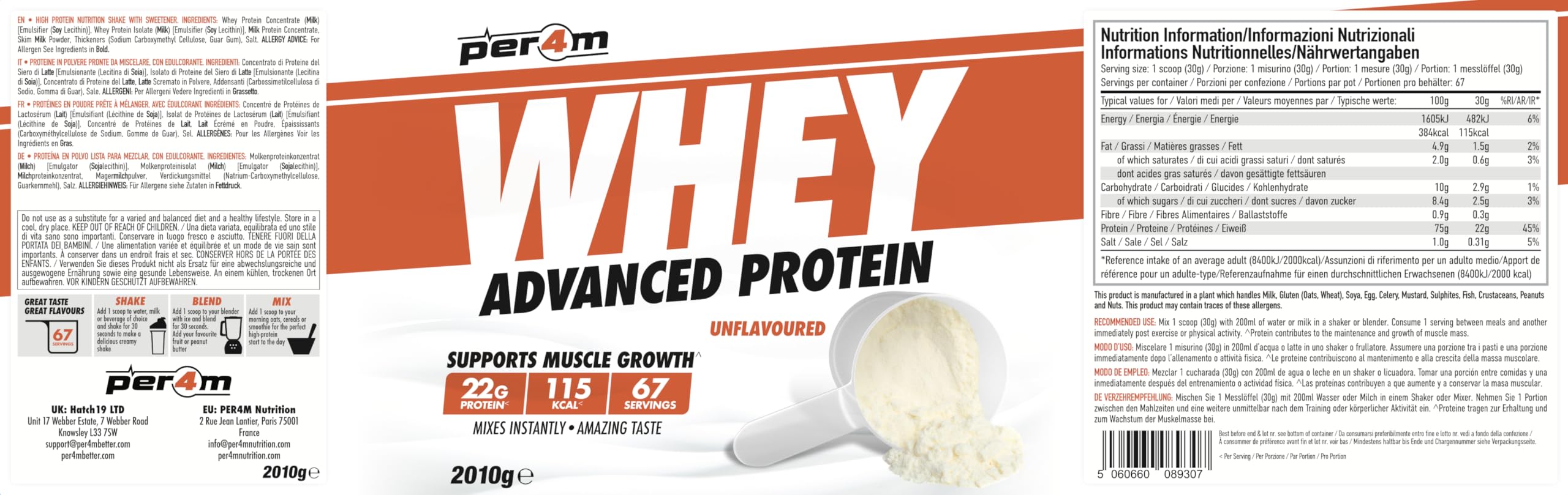 Per4m Advanced Whey Protein - Whey Protein Powder