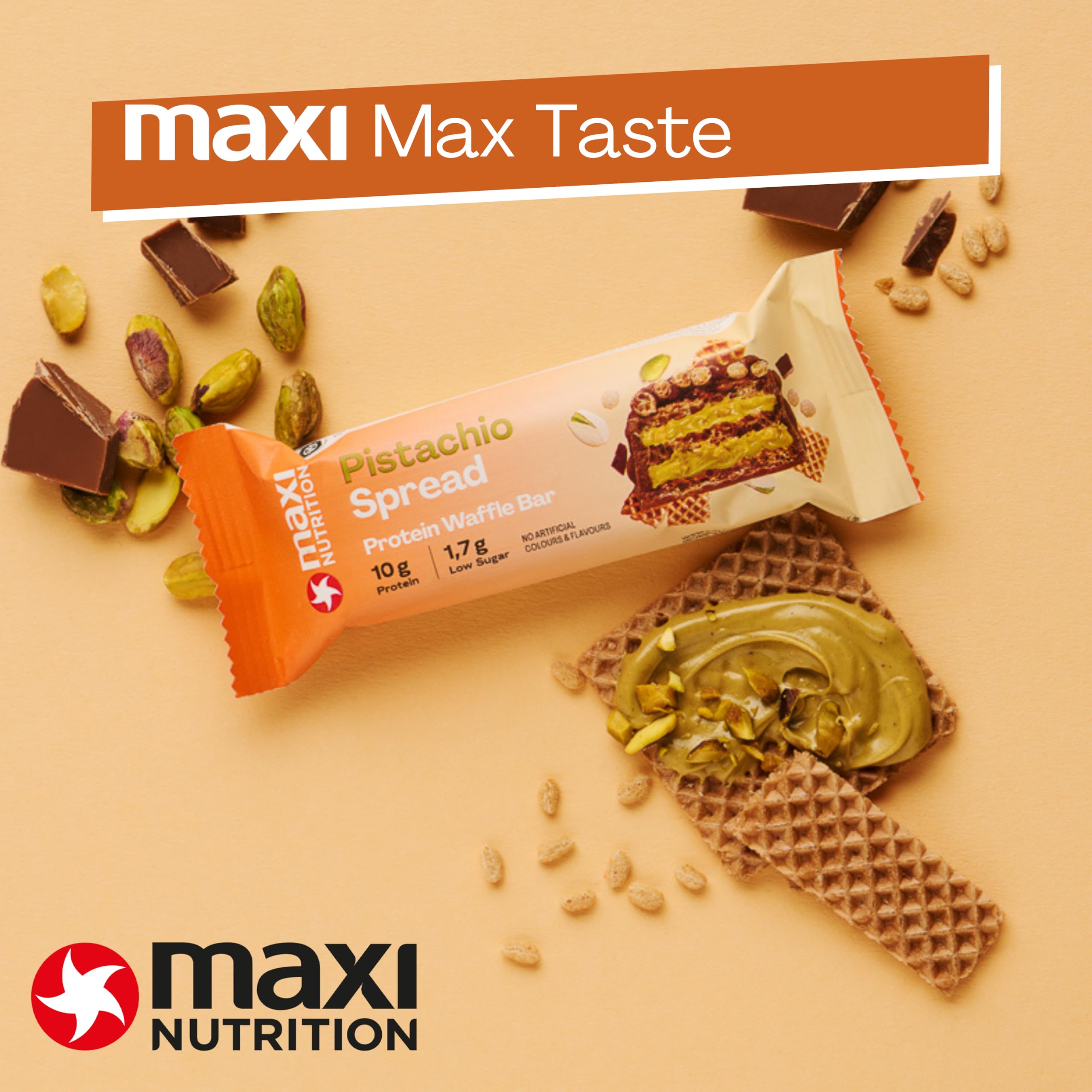 MaxiNutrition Protein Waffle Bar - Protein Bars