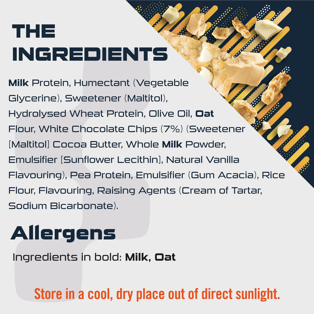 Ingredients and allergen info for SCI-MX Blondie with oat flour for muscle recovery