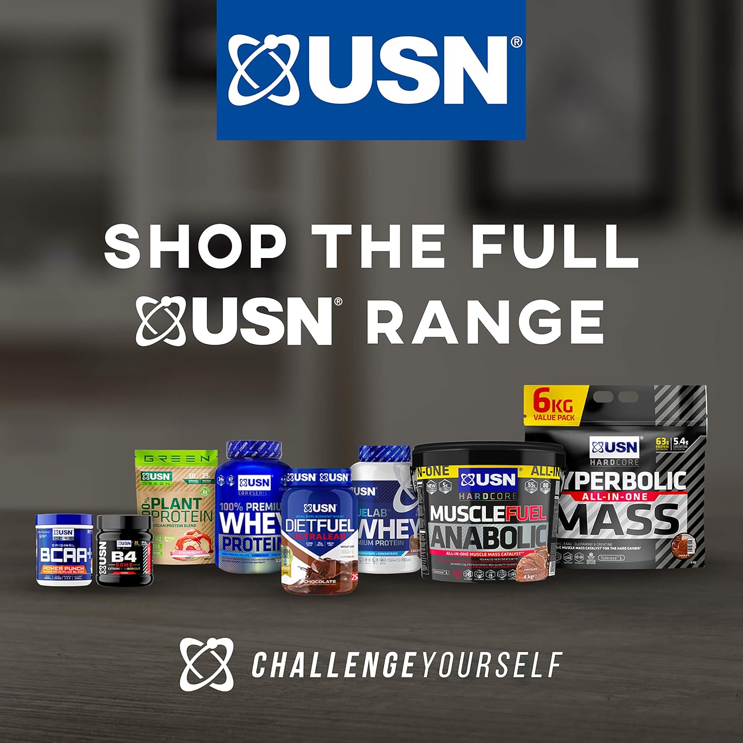 USN Mega Shaker with internal mixer ball for recovery drinks and sports nutrition