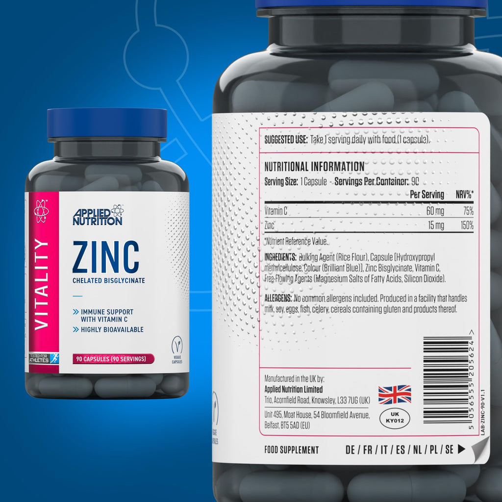 Applied Nutrition VITALITY Zinc 90 Veg Caps