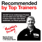 Promo for KA-EX PWD sports recovery with trainer testimonial boosting muscle gain
