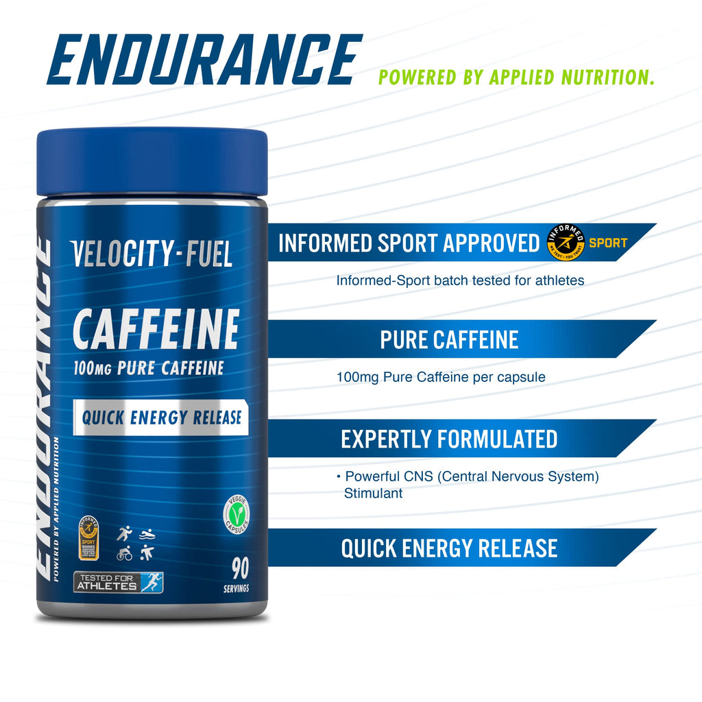 Applied Nutrition Endurance Pure Caffeine 90 Servings of 100mg