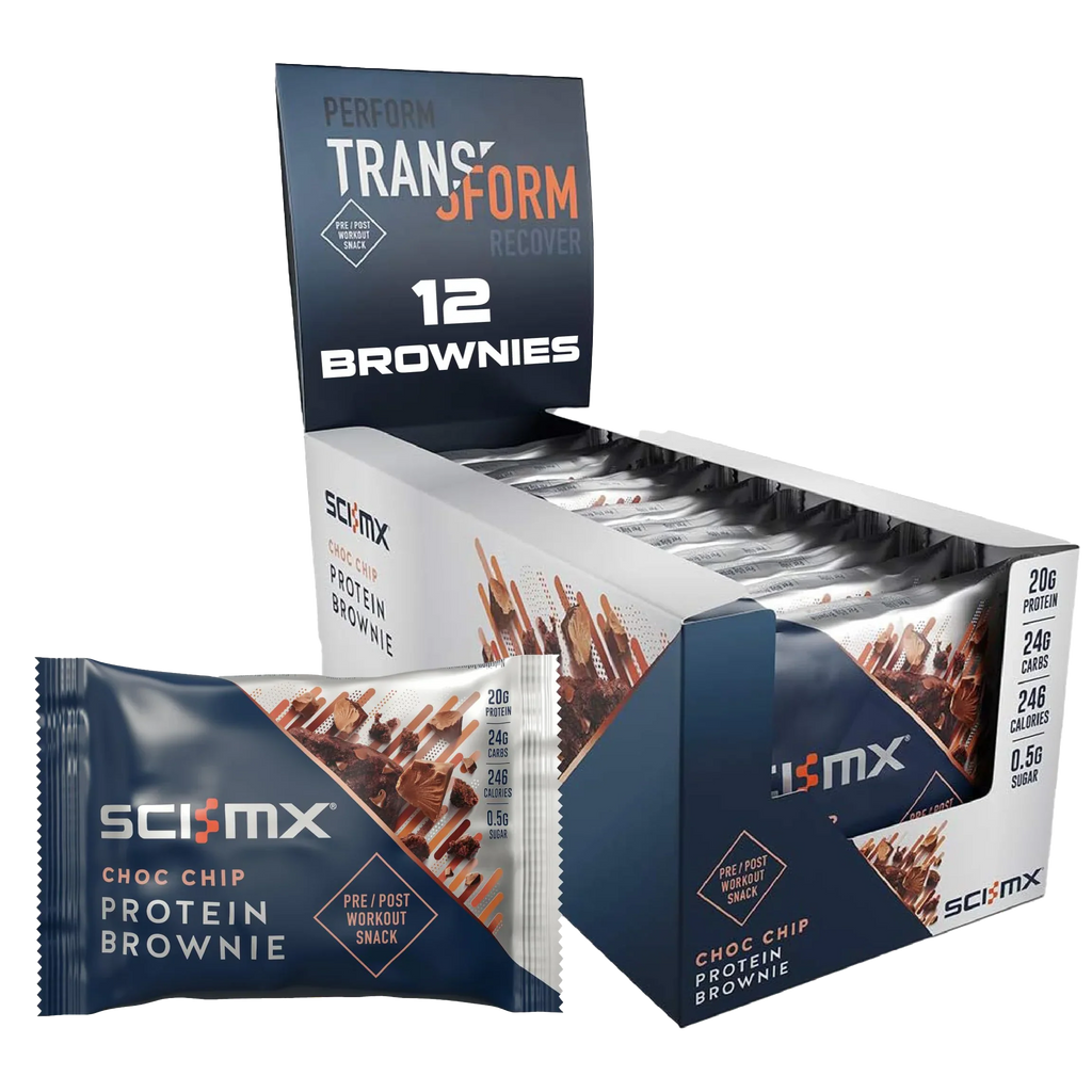 Sci-MX Brownie - 12x65g / Chocolate Chip - Protein Brownies