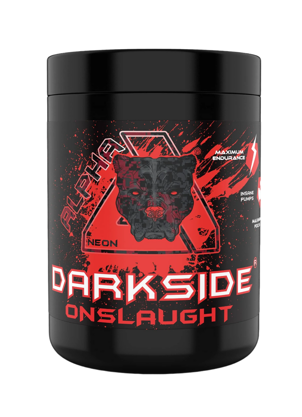 Alpha Neon Darkside Onslaught - 480g / Blue Raspberry - Pre-Workout Powder