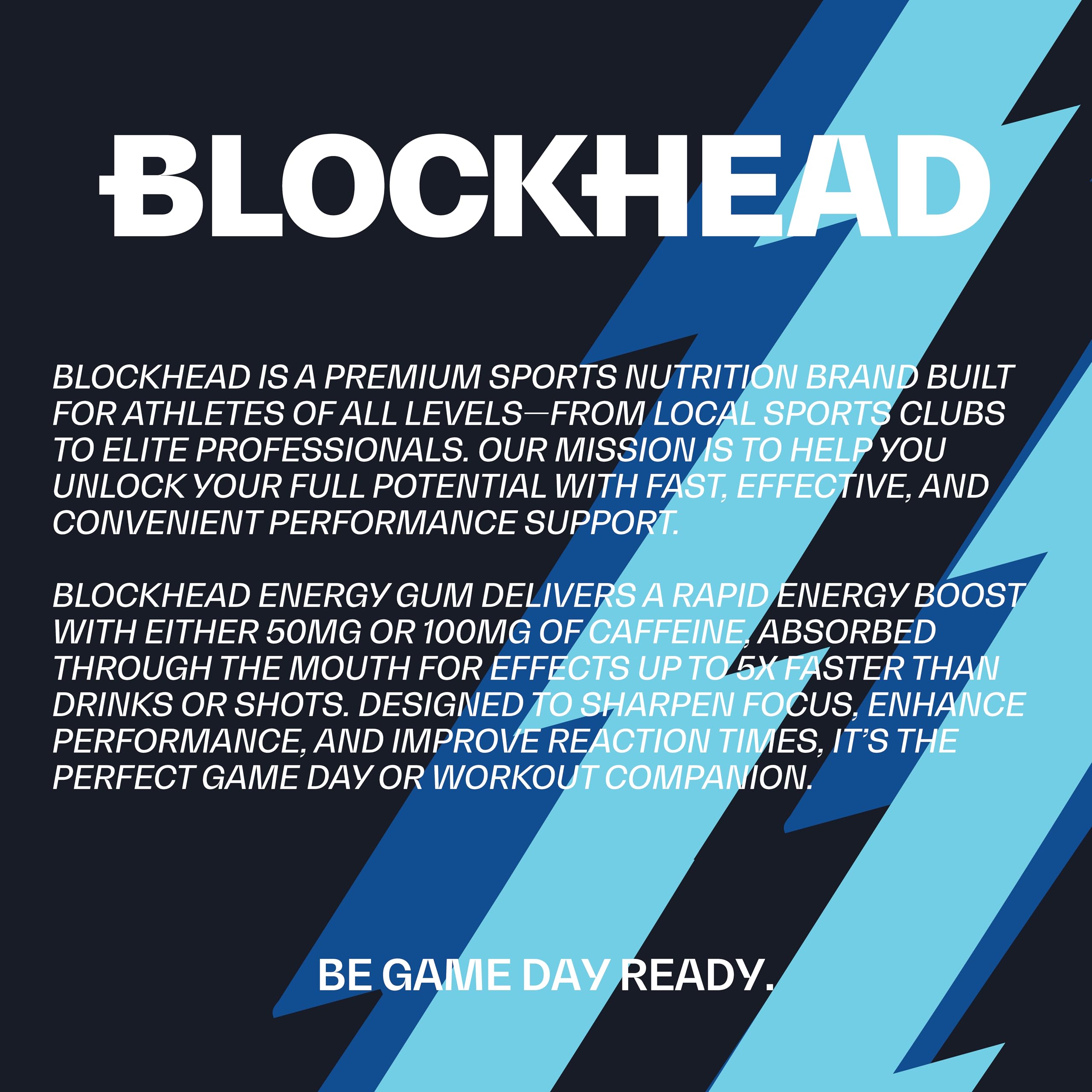 Blockhead Energy Gum 12 Packs of 7 Pieces