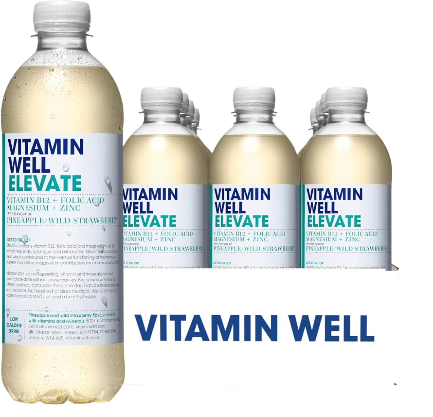 Vitamin Well Elevate - 12x500ml / Pineapple & Wild Strawberry - Vitamin Ready-To-Drinks