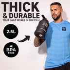 Applied Nutrition Water Jug - 2500ml / Matte Black - Water Bottle (more than 2 litres)