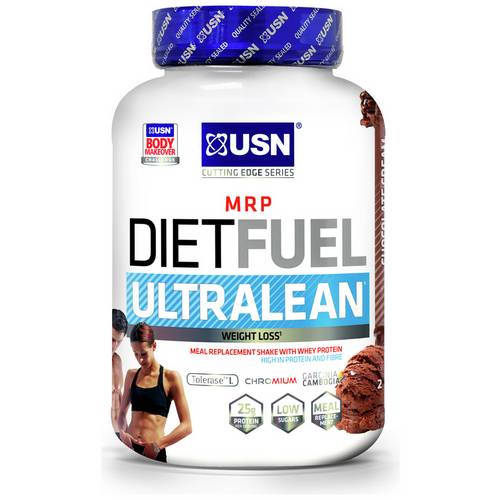 USN Diet Fuel Ultralean chocolate meal replacement shake for high protein calorie control