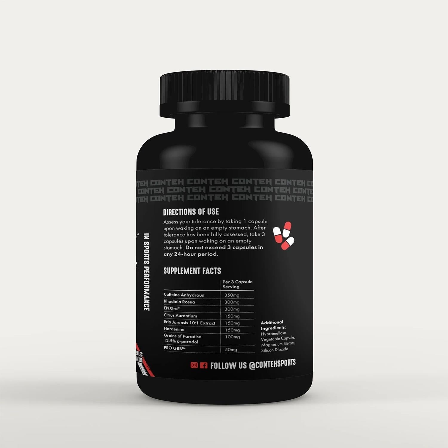 Conteh Sports Pre Shred 200 Caps - 90 Caps - Weight Loss Support Capsules
