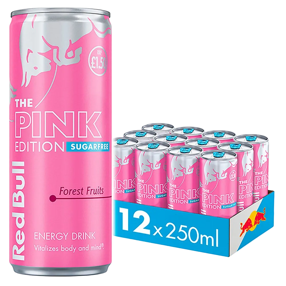 Red Bull Sugar Free Pink 12x250ml