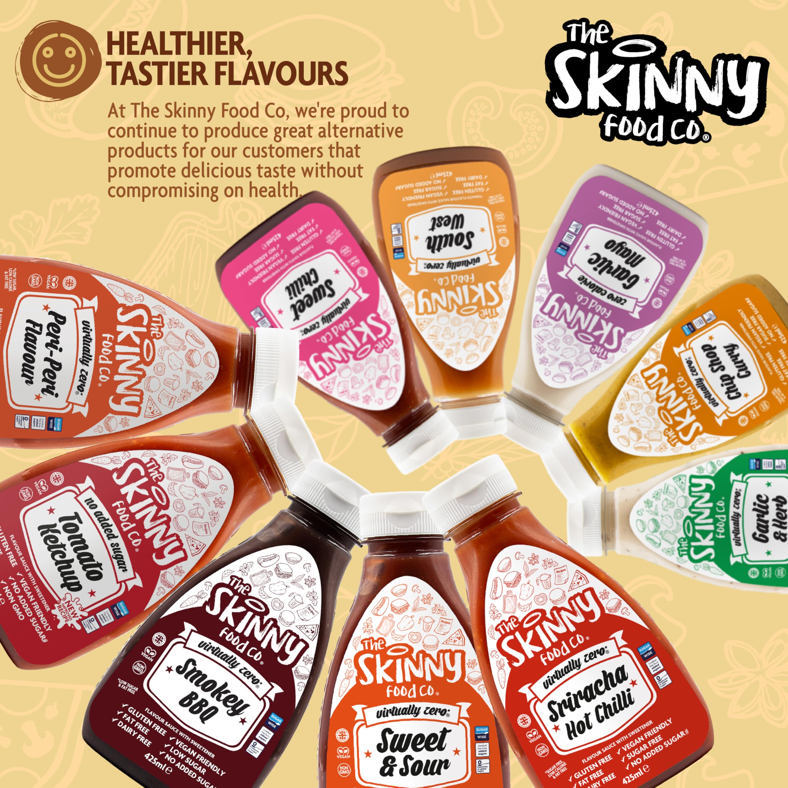 The Skinny Food Co Zero Calorie Sauce - 425ml / Sriracha - Sauces & Syrups