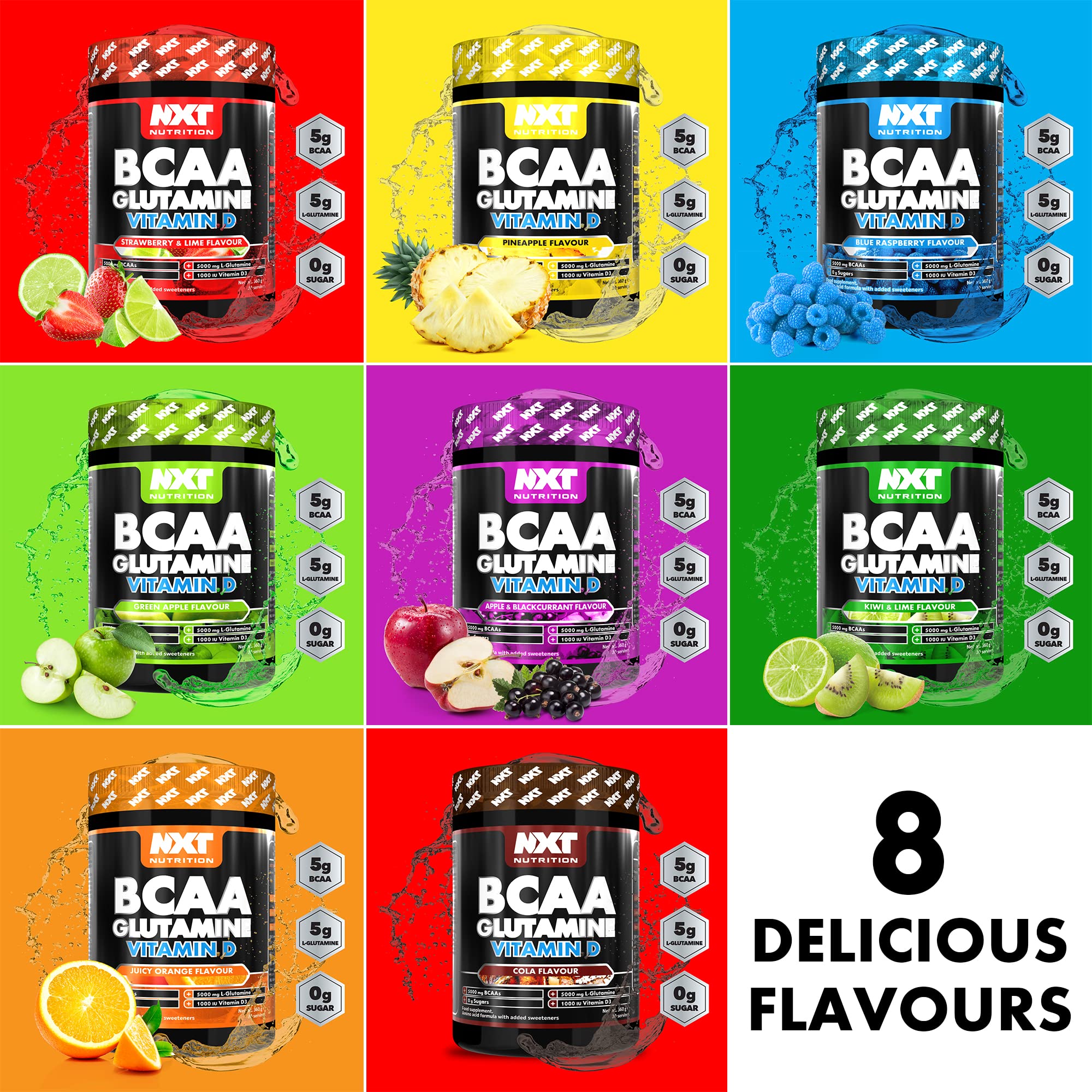 NXT Nutrition BCAA, Glutamine & VIt D 360g