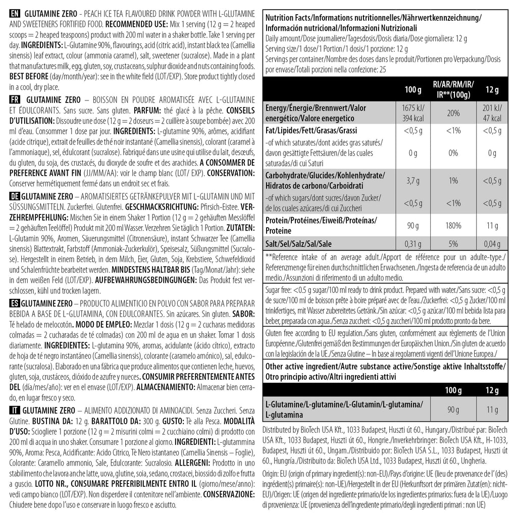 BioTech USA Glutamine Zero