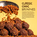 Decadent chocolate brownie keto balls dusted with cacao powder, perfect protein ball snack