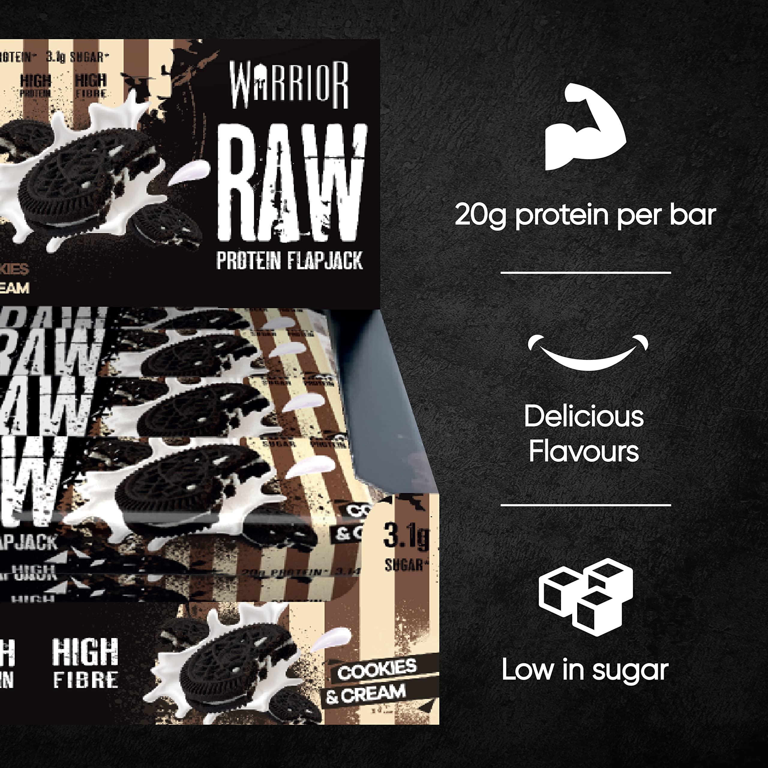 Warrior Raw Protein Flapjack - Protein Flapjacks
