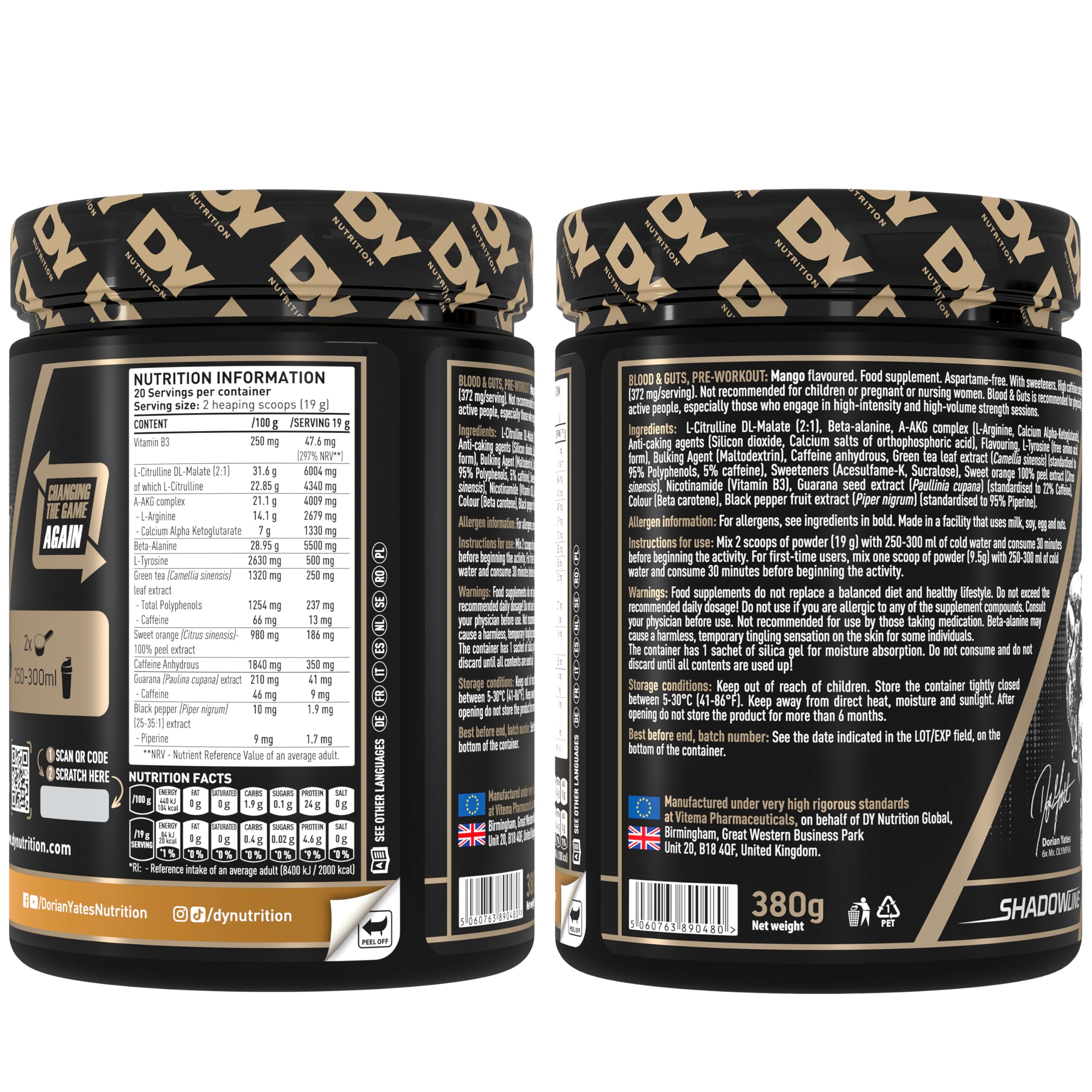 DY Nutrition Blood And Guts 380g