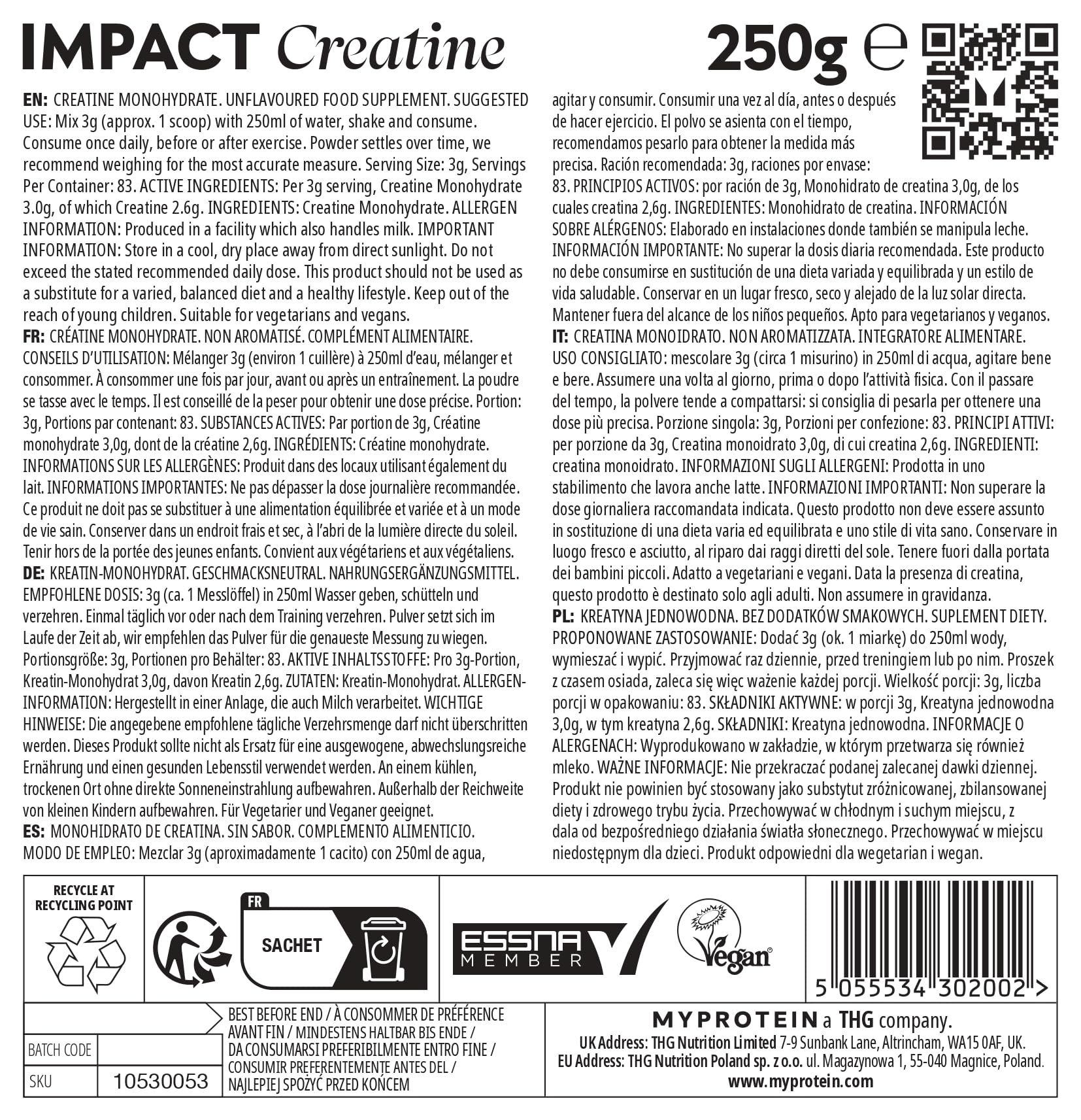 MyProtein Creatine Monohydrate