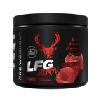 Black Bucked UP LFG pre-workout container with Red Deer logo and LFG BURN BERRY flavor to help transform stored fat with Himalayan rock salt and L-Carnitine Tartrate