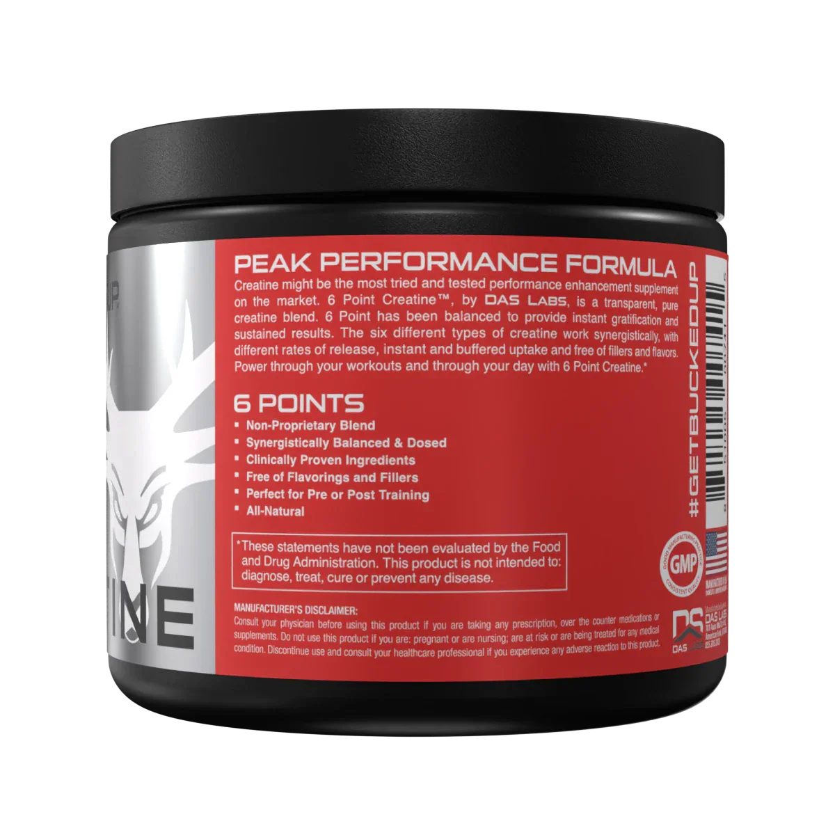 Bucked Up Bucked Up 6 Point Creatine - 175.5g / Unflavored - Creatine Powder