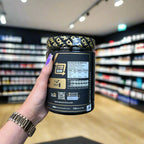 Black and gold DY Nutrition Creatine Monohydrate container for muscle growth and performance