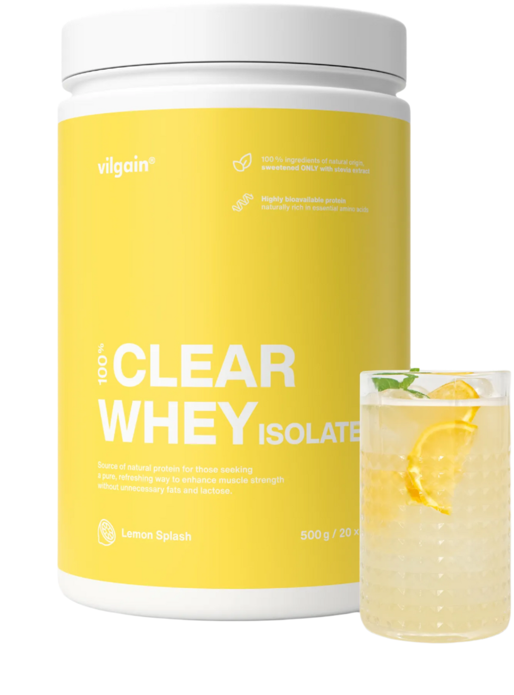 Vilgain Clear Whey Isolate - 500g / Lemon Splash - Whey Proteins