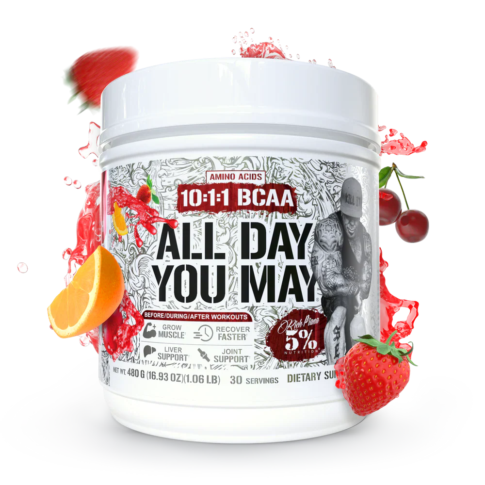 Rich Piana 5% Nutrition All Day You May Legendary Series 465g / Fruit Punch Amino Acids Powder