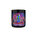 Supplements container with Neon Dreams Sleeping Aid and vibrant dog graphic, orange mango flavor