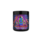 Supplements container with Neon Dreams Sleeping Aid and vibrant dog graphic, orange mango flavor