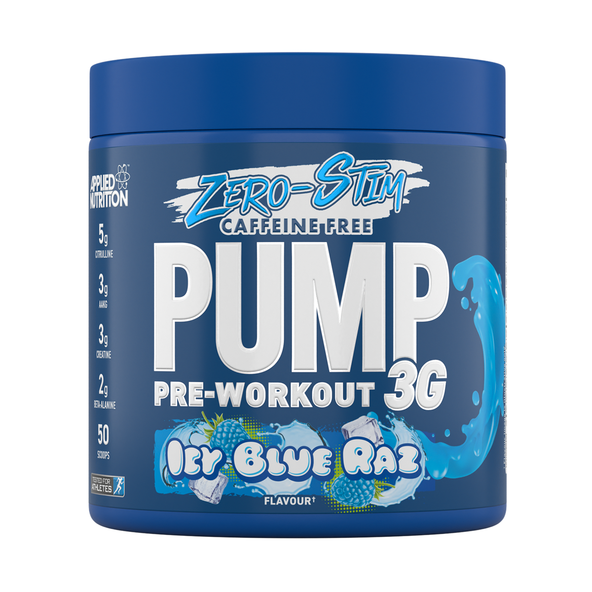 Blue Applied Nutrition Pump 3G Zero pre-workout container with citrulline malate and vitamin B12