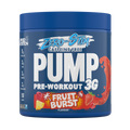 Blue Applied Nutrition Pump 3G Zero container with fruit burst flavor featuring citrulline malate and vitamin B12