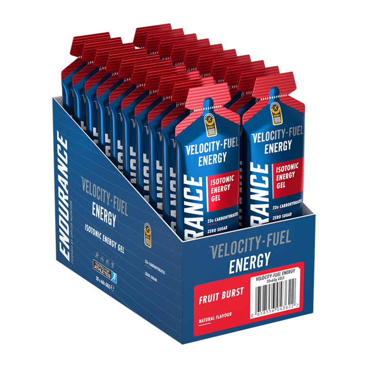 Applied Nutrition Endurance Velocity Energy Gel - 20x60g / Fruit Burst - Energy Gels