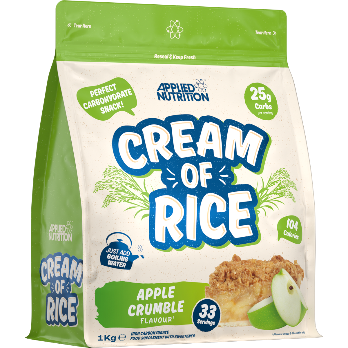 Applied Nutrition Cream Of Rice - 1kg / Apple Crumble - Cream of Rice Powder