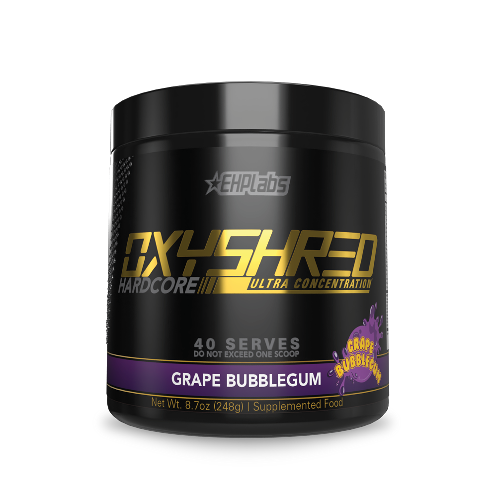EHP Labs OxyShred Hardcore - 244g / Grape Bubblegum - Weight Loss Support Powder