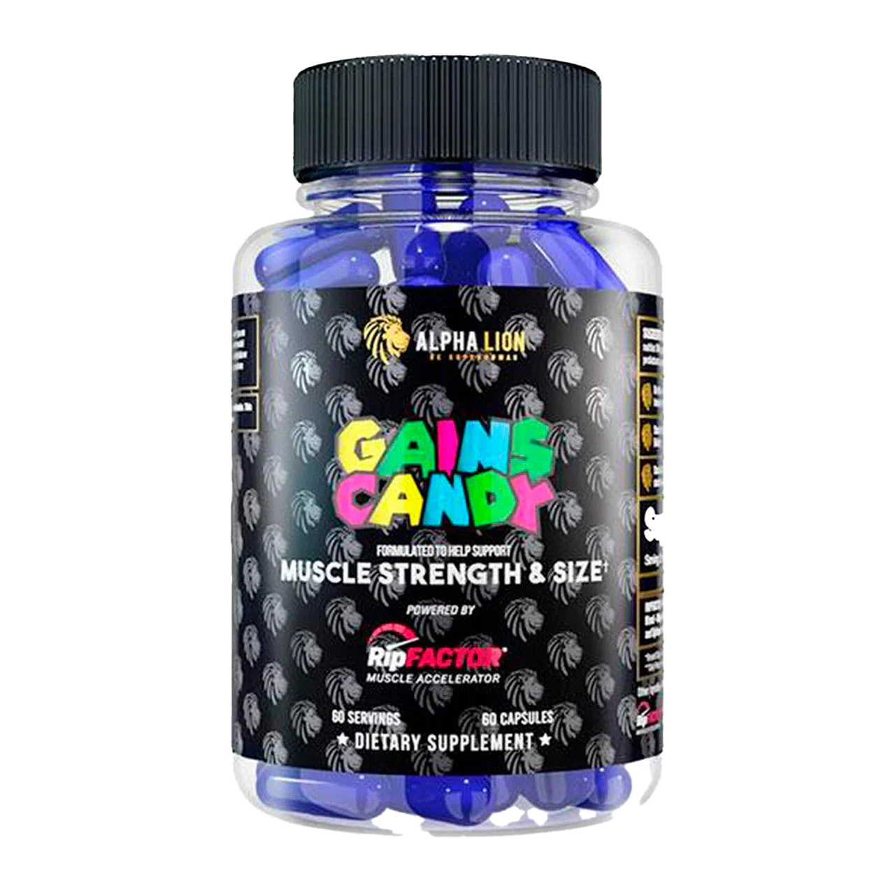 Alpha Lion Gains Candy RipFactor - 60 Caps - Muscle Growth Accelerator Capsules