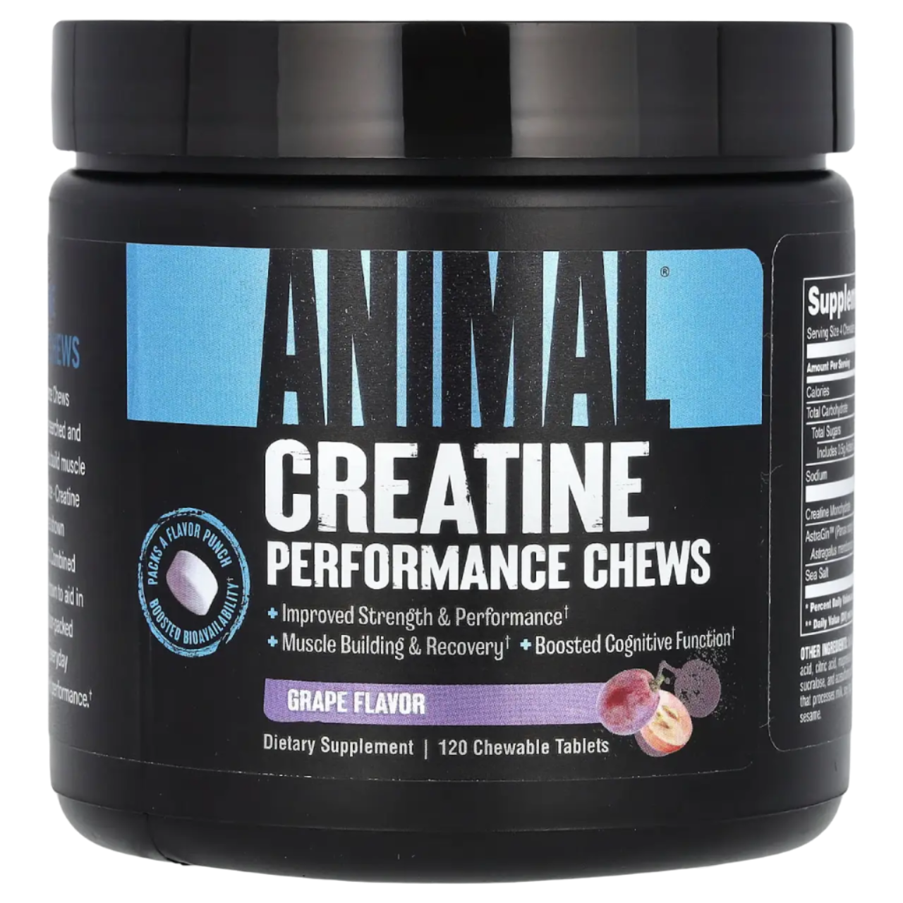 Animal Creatine Chews - 120 Tabs / Grape - Creatine Chews