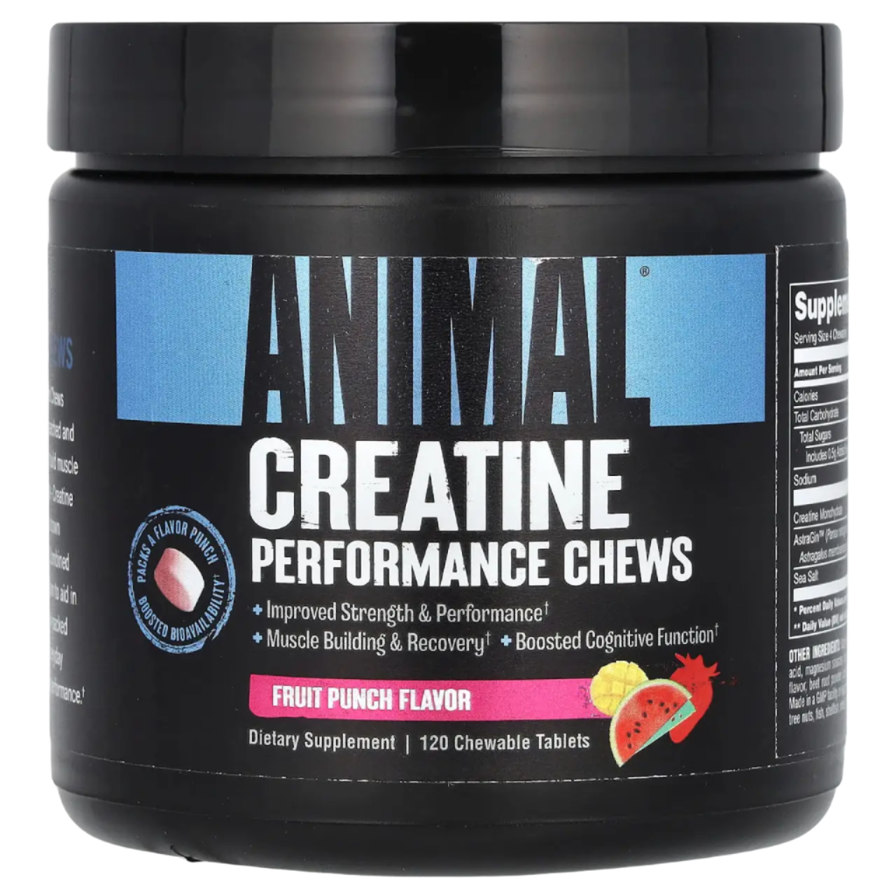 Animal Creatine Chews - 120 Tabs / Fruit Punch - Creatine Chews