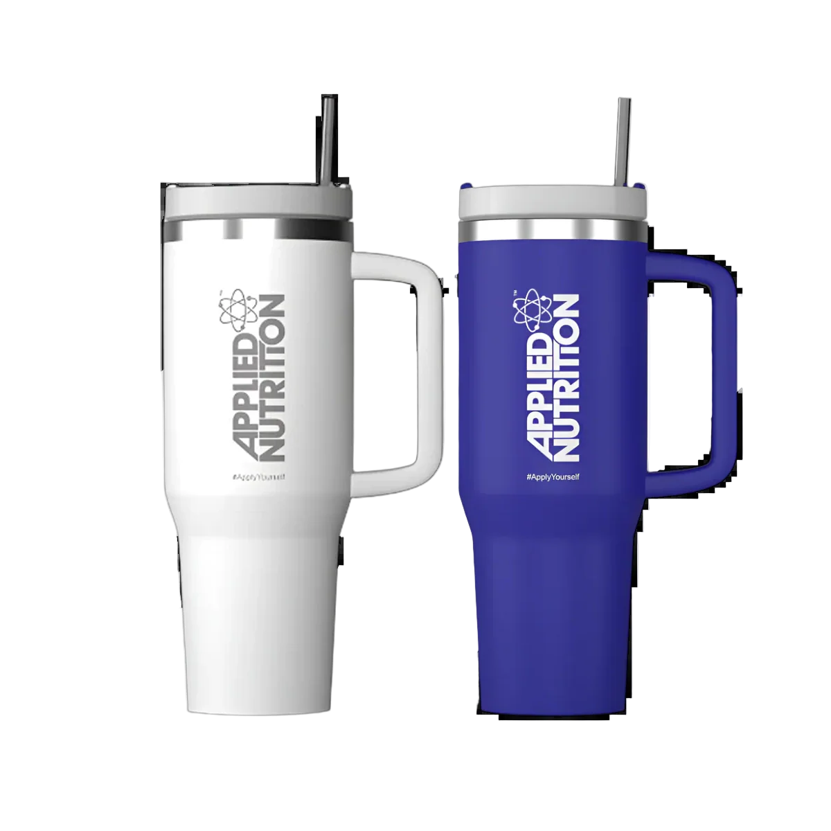 Applied Nutrition Cooler with large capacity insulated tumblers in white and blue