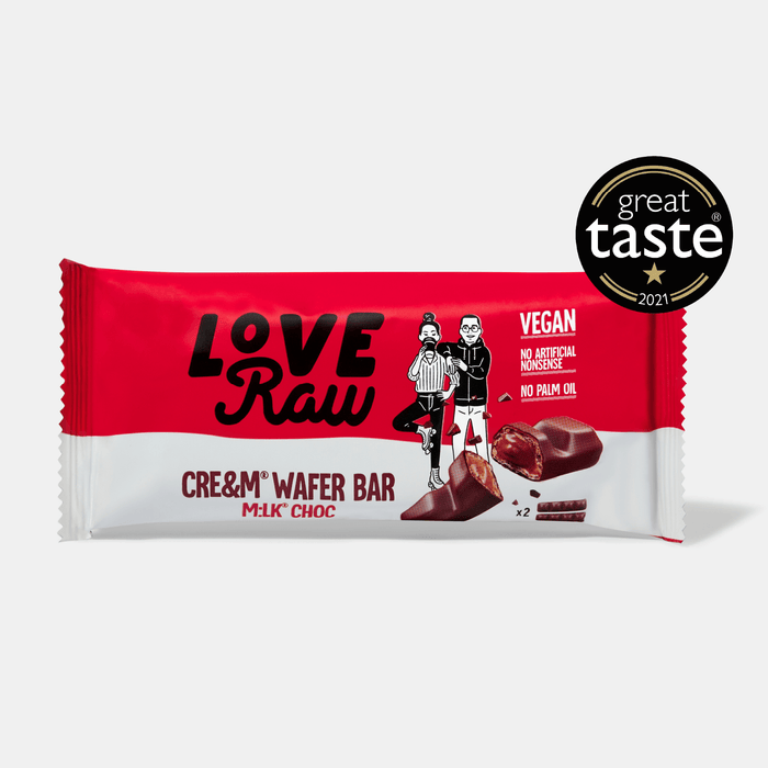 LoveRaw Vegan Cream Filled Wafer Bar - Vegan Protein Bars