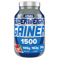 Atlas Superweight Gainer 1500 jar with strawberry flavor, high protein and carbs