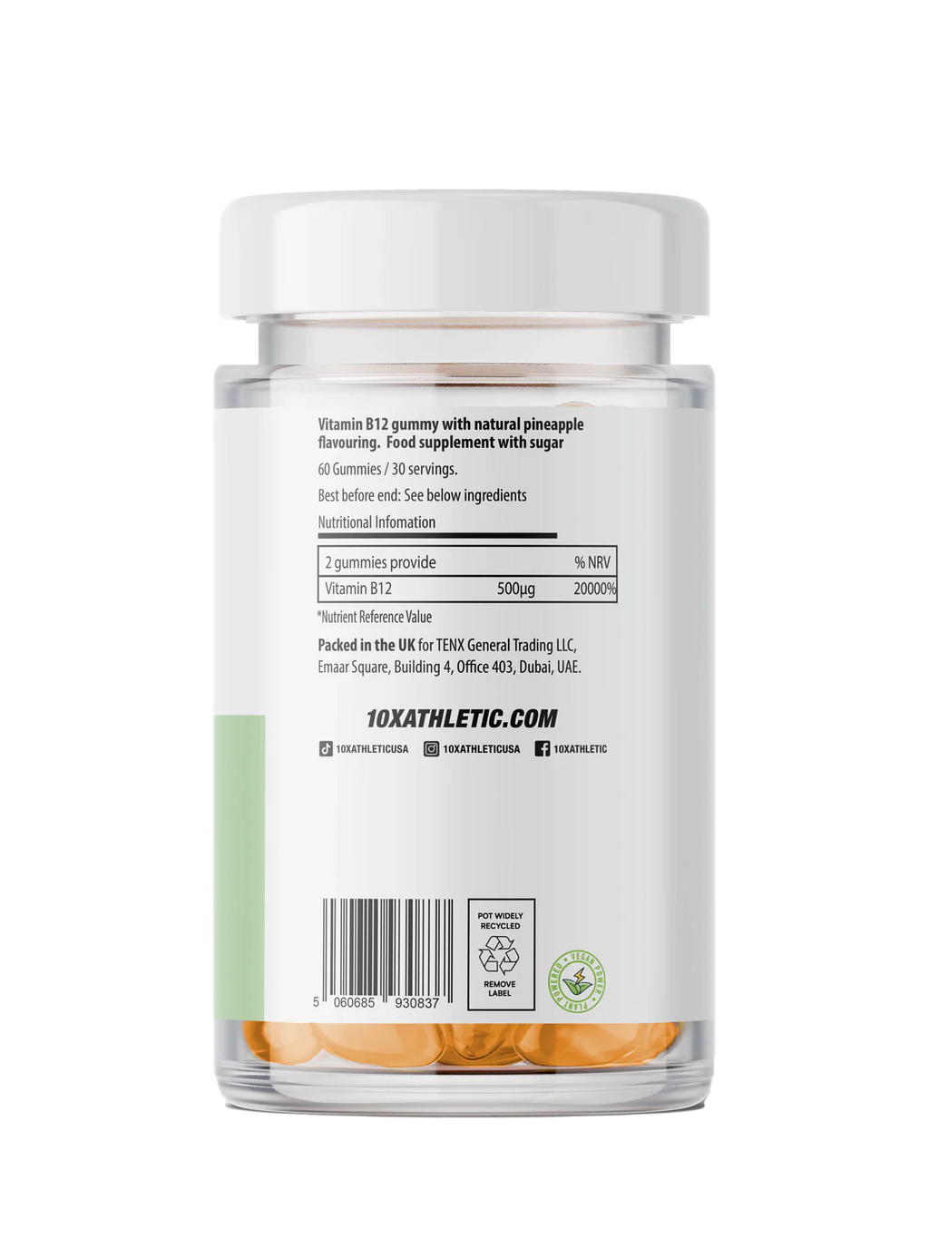 10X Athletic B12 Gummies 60Softgels