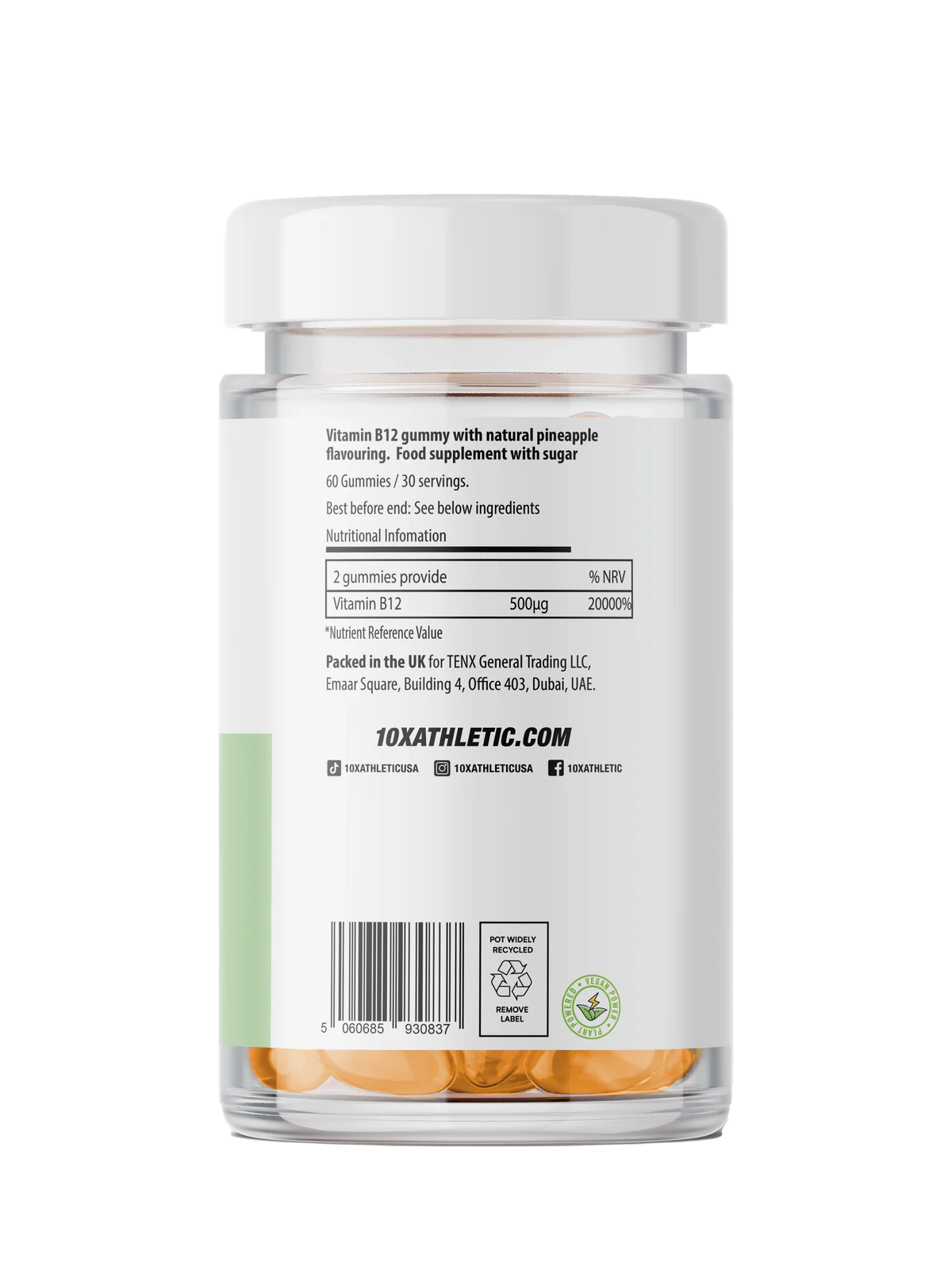 10X Athletic B12 Gummies 60Softgels