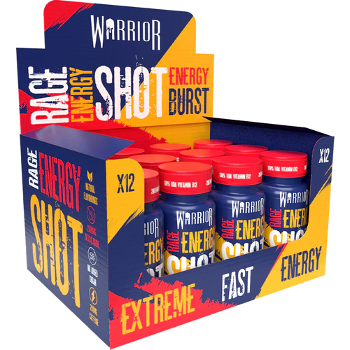 Warrior RAGE Energy Shots - 12x60ml / Energy Burst - Pre-Workout Shots