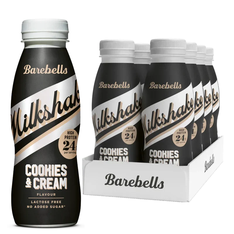 Barebells Milkshake - 8x330ml / Cookies & Cream - Whey Protein Ready-to-Drinks