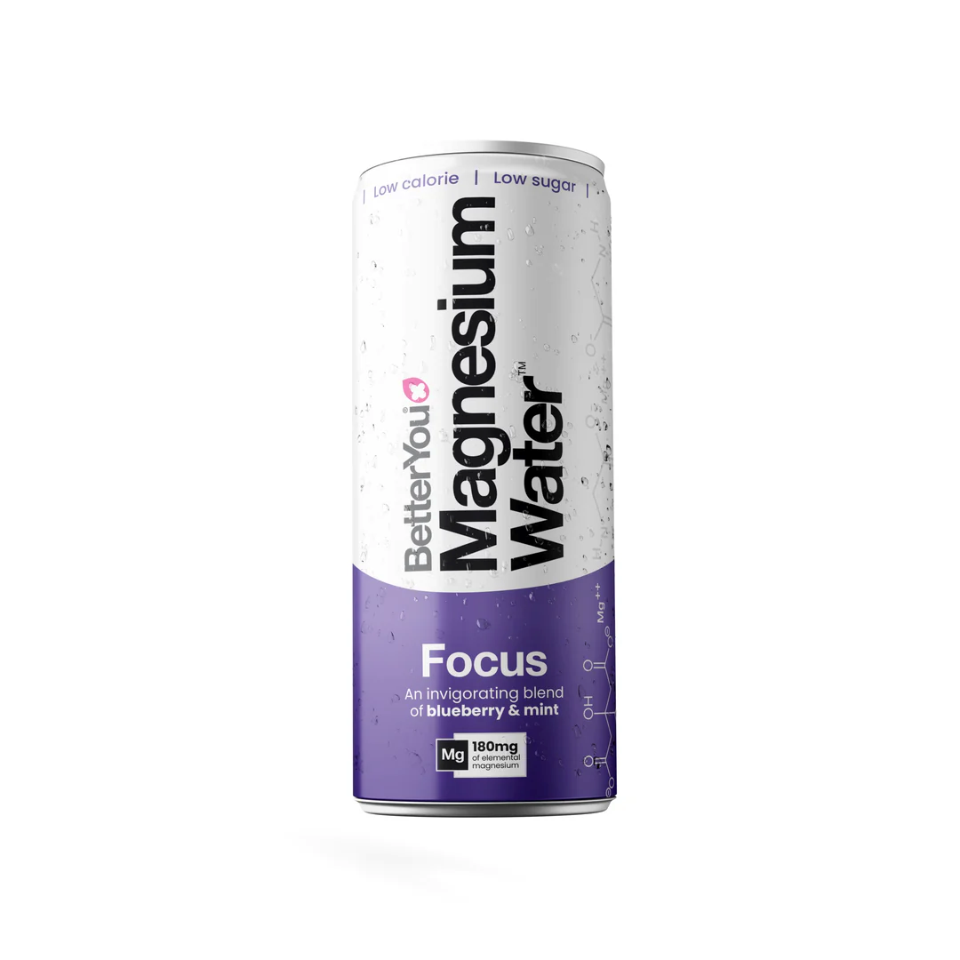 BetterYou Magnesium Water Focus - 12x250ml / Blueberry & Mint - Flavoured Water