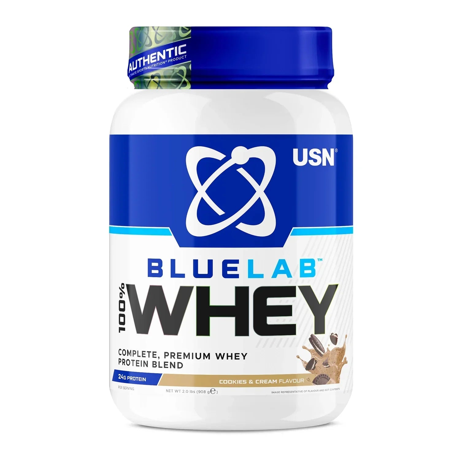 USN Blue Lab Whey - 2kg / Cookies & Cream - Whey Protein Powder