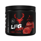 Black Bucked UP LFG pre-workout container with red deer logo and berry flavor to help transform stored fat with Himalayan rock salt and L-Carnitine Tartrate