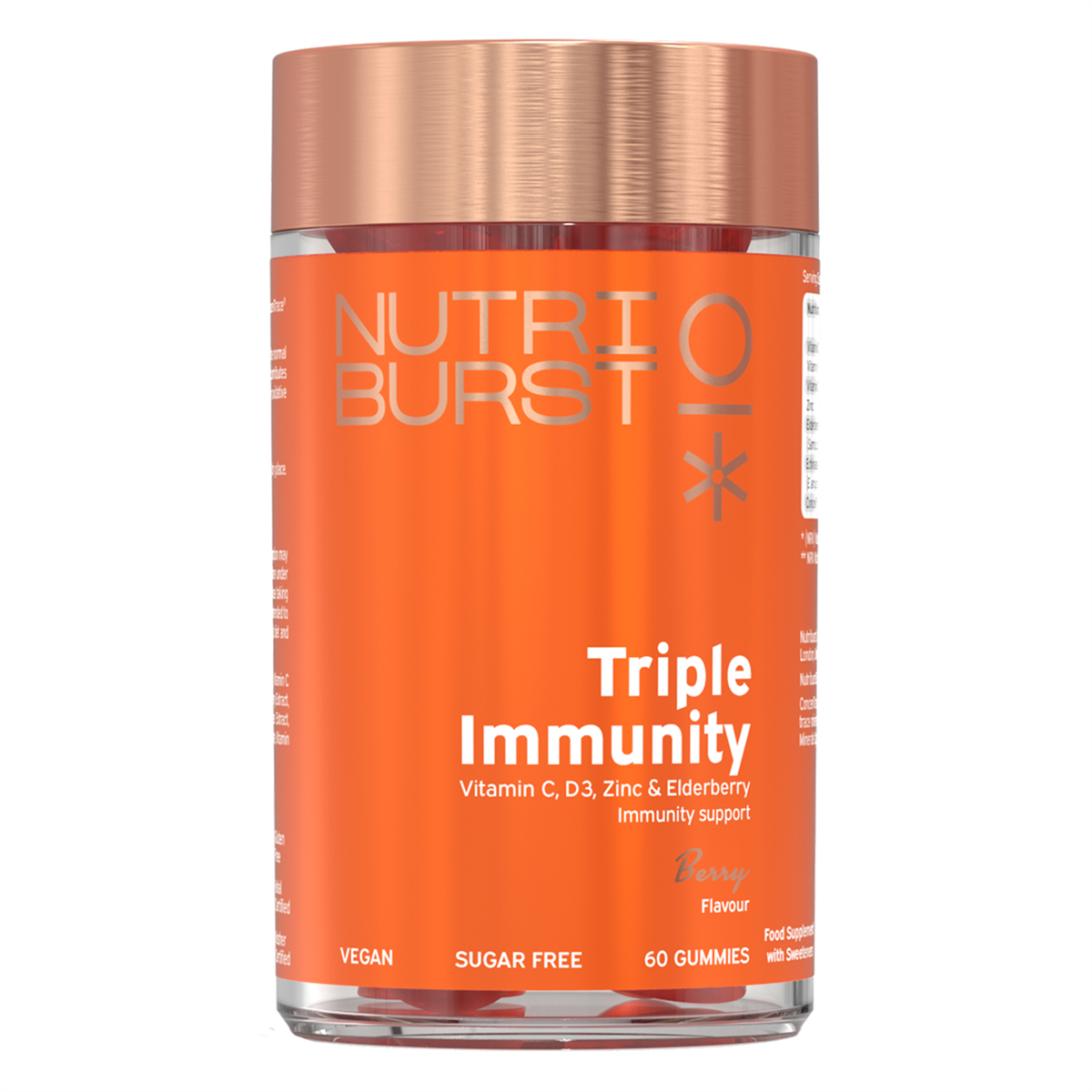 Nutriburst Triple Immunity - 60 Gummies / Berry - Immunity Support Gummies