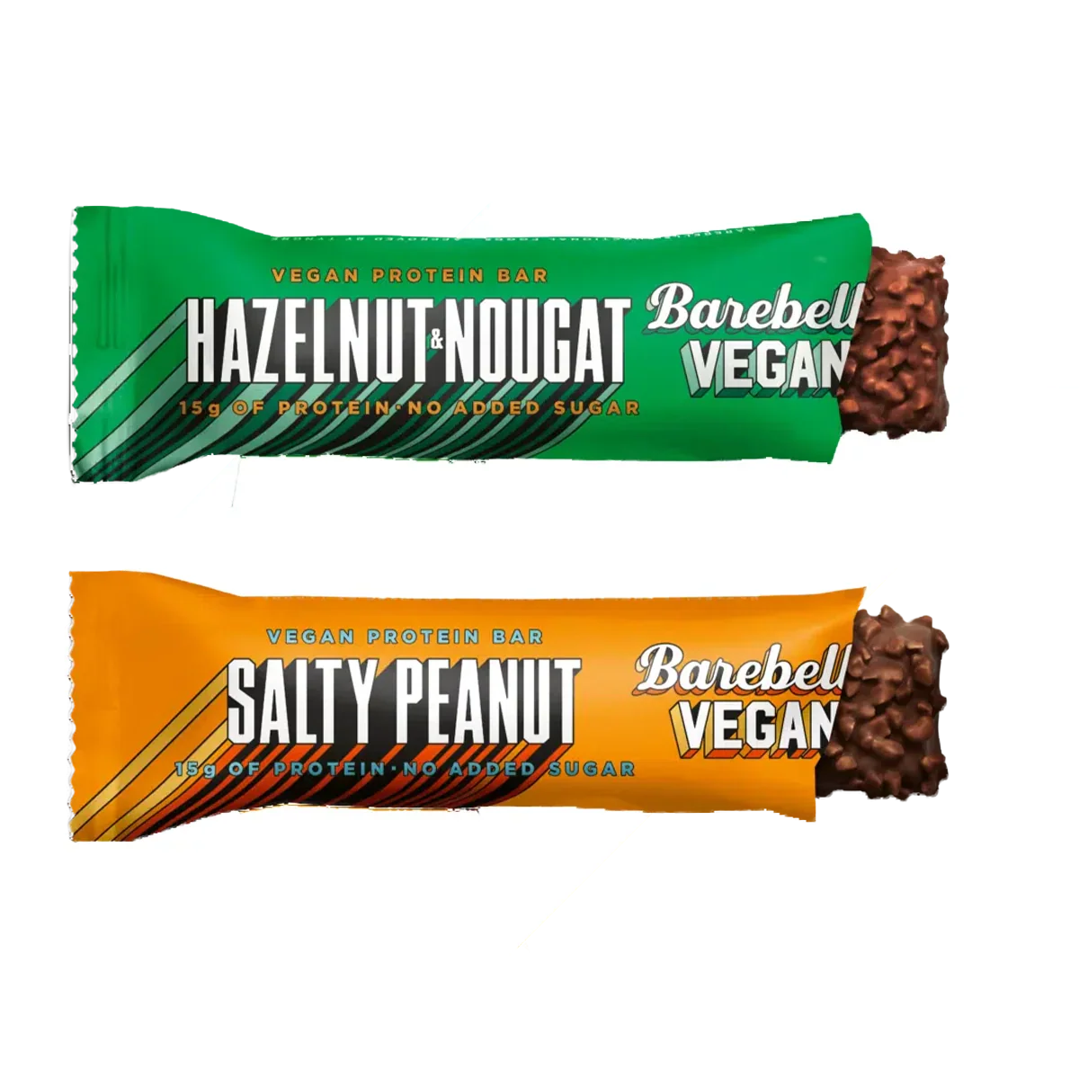 Barebells Vegan Protein Bar with green and orange packaging, perfect vegan protein snack