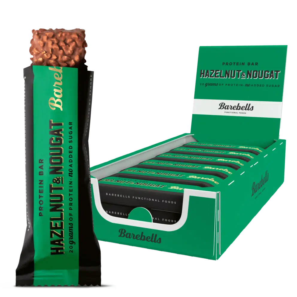 Barebells Protein Bar - 12x55g / Hazelnut & Nougat - Protein Bars